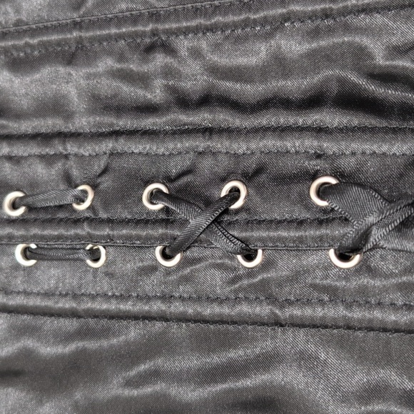 Rhinestone Overbust Corset Vintage Brocade Bustier Lingerie Top Plus Size 3X - Picture 4 of 7